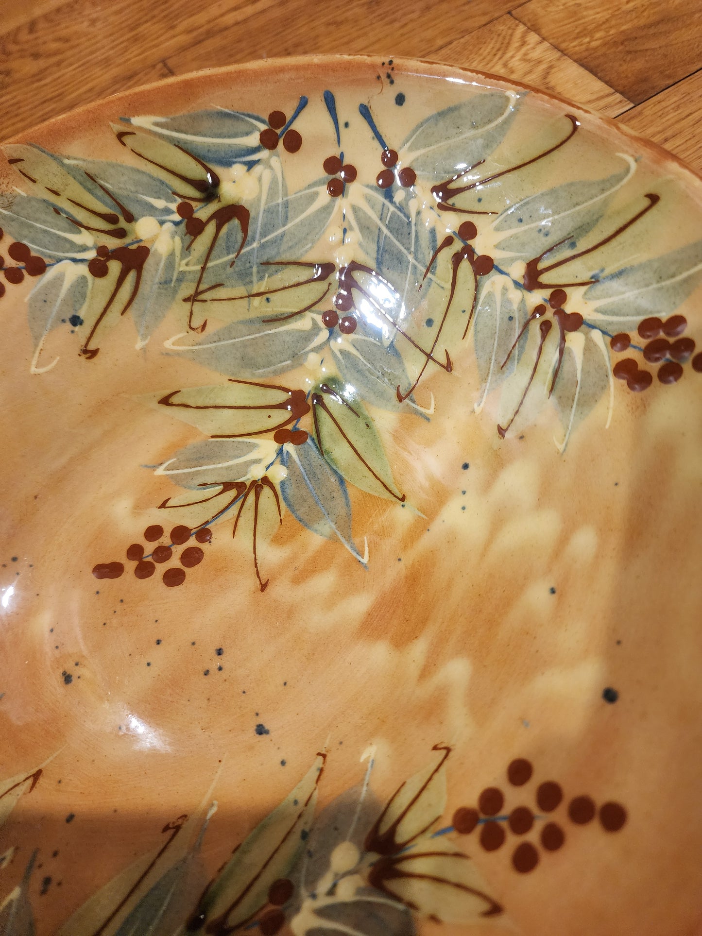 VTG FF GRIFFI Cassis Corsica Terraghja Hand Painted  Pottery Deep  Bowl France