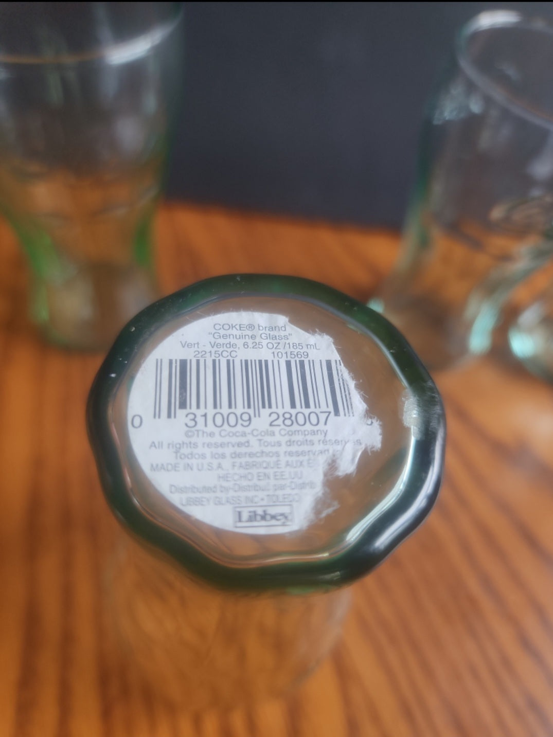 Vintage Coca-Cola Georgia Green Libbey Glasses | Set of 4 | 6.25 oz, 4.5" Tall
