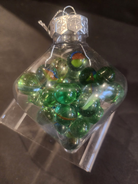 Nostalgic Vintage Marble-Filled Christmas Ornament