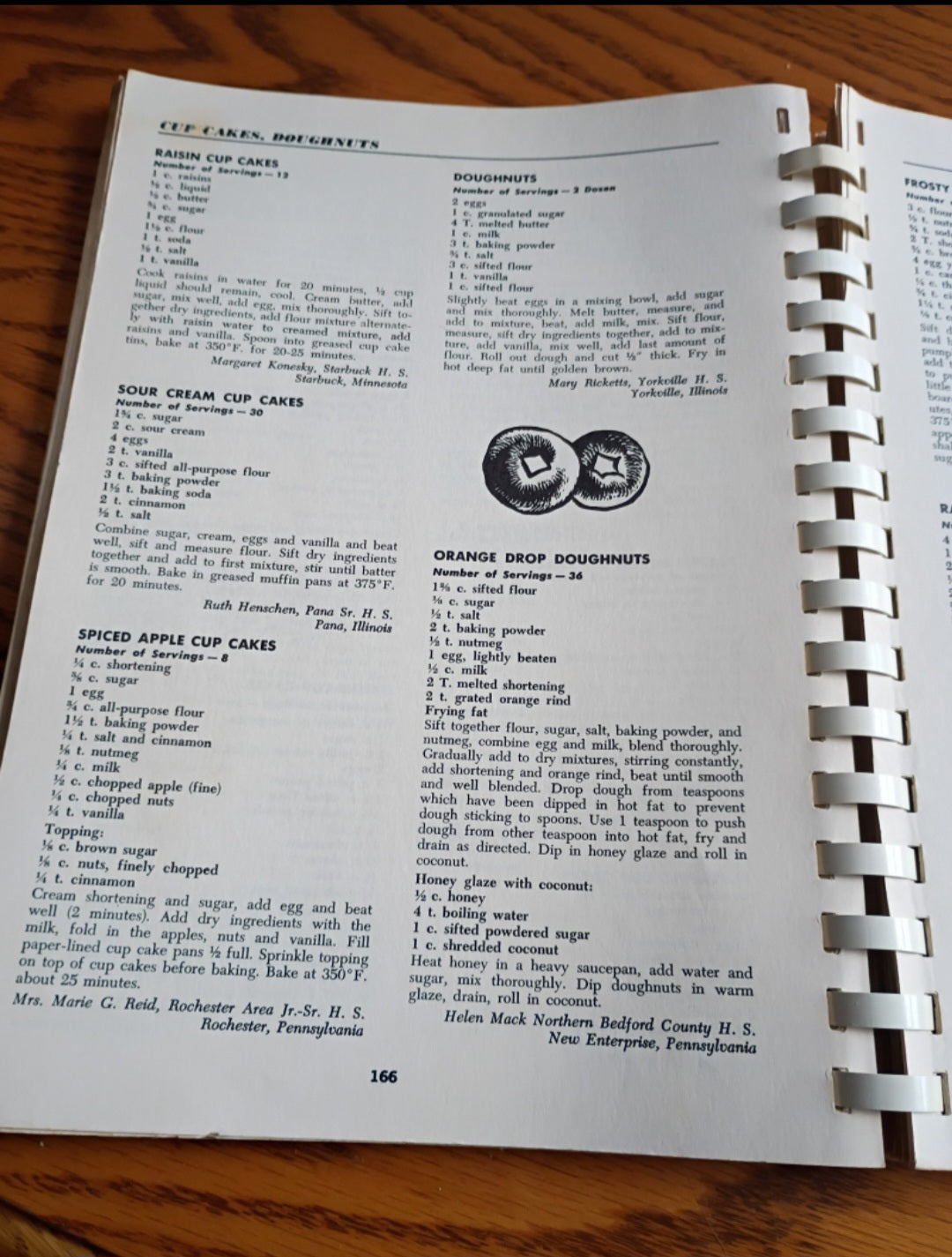 Vintage Cookbook spiral Desserts of Home Economics Teachers  Dessert Edition