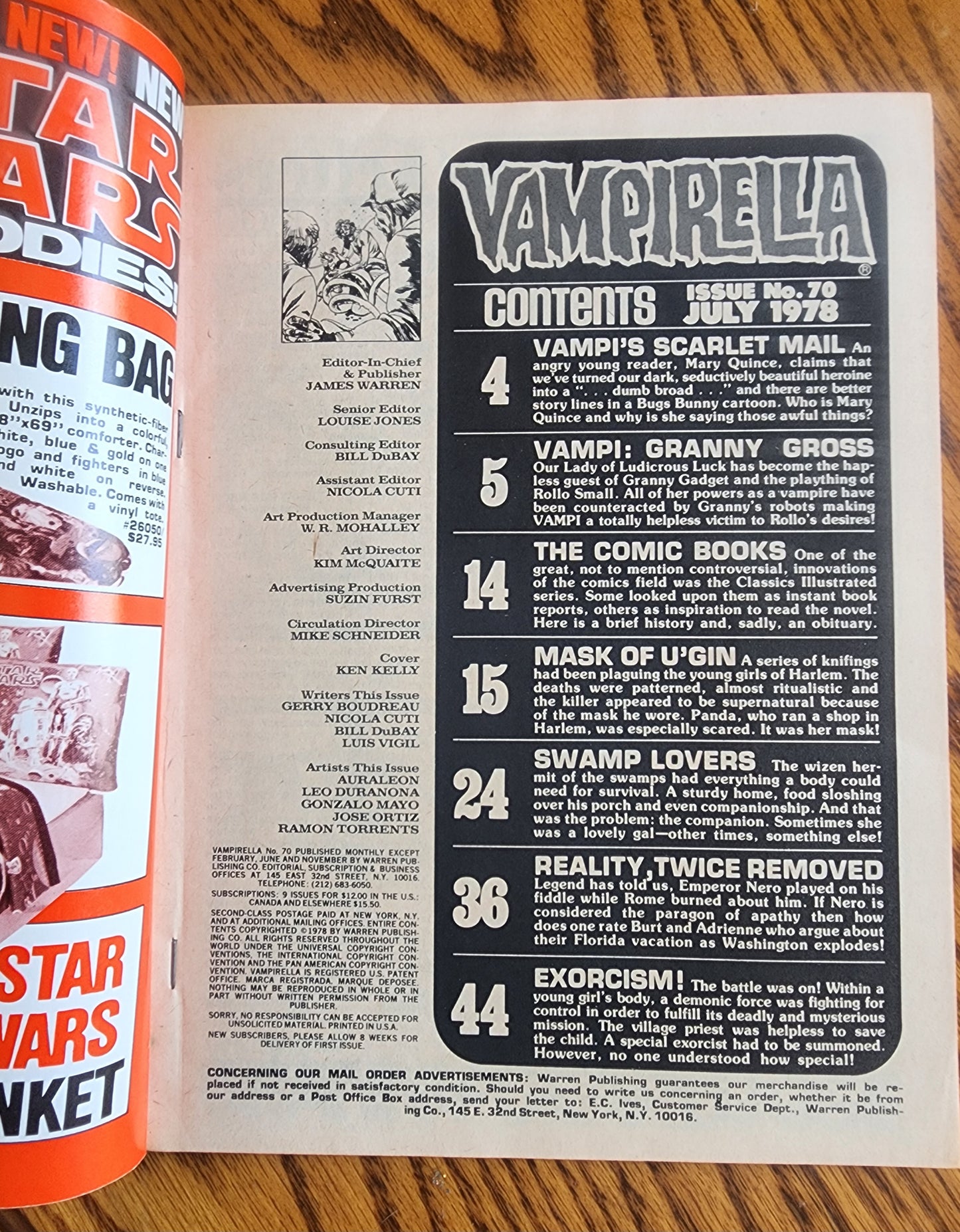 Vampirella #63 (1977) & #70 (1978) Warren Publishing - Vintage Horror books