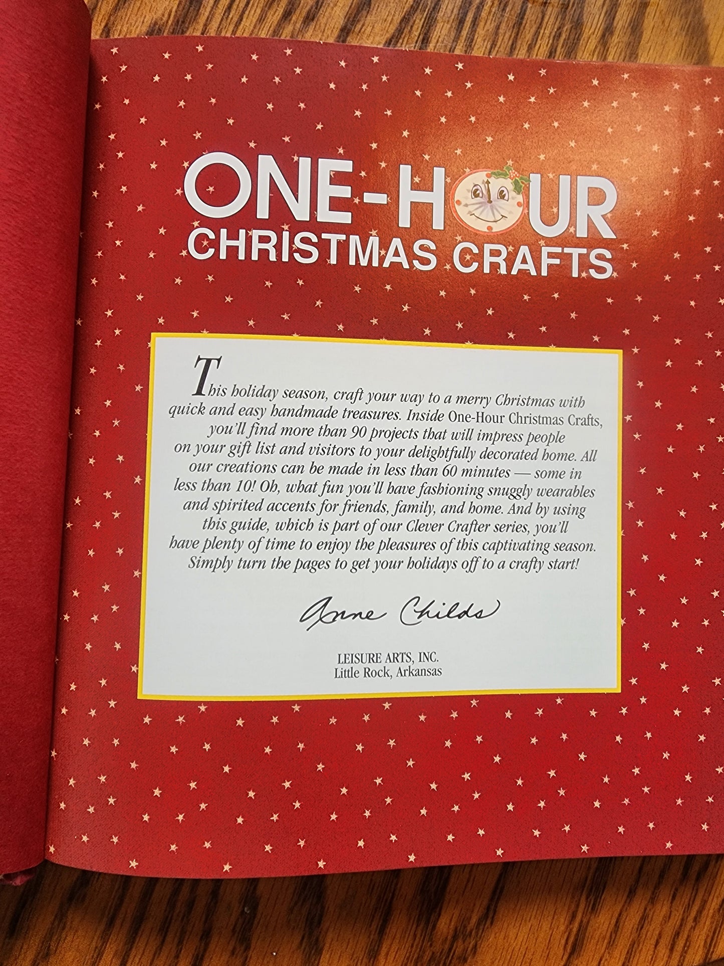 One-Hour Christmas Crafts - Leisure Arts Staff (1998, Hardcover Book)