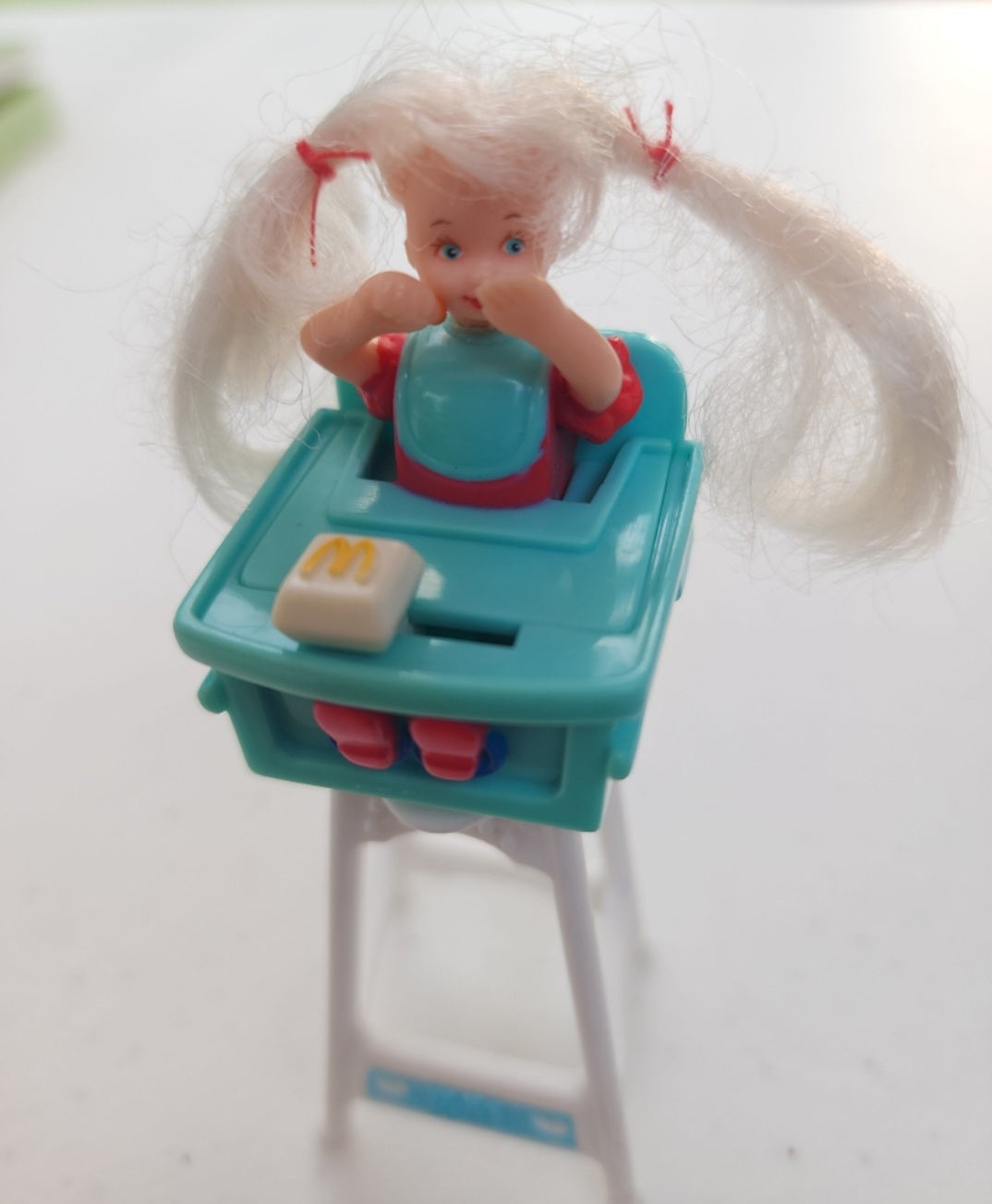McDonald’s Happy Meals Toy Barbie Kelly Doll In High Chair Mattel 1998 Works