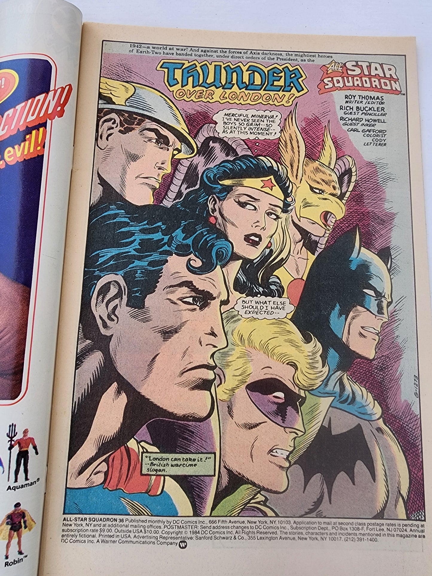 All-Star Squadron 36  Superman vs SHAZAM!  1984 DC Comic  in very good but not mint condition.
