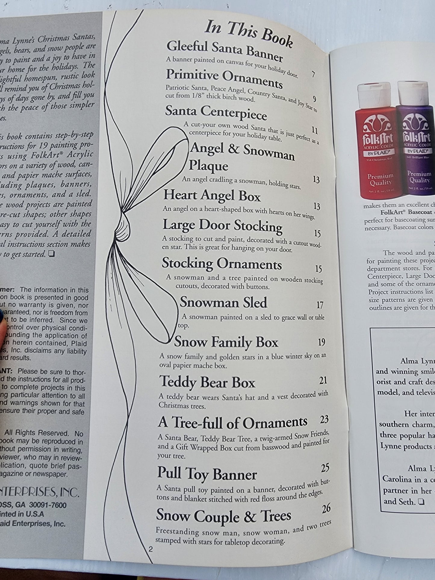 Painting For Christmas Homespun Holidays 19 Designs by Plaid craft paint book