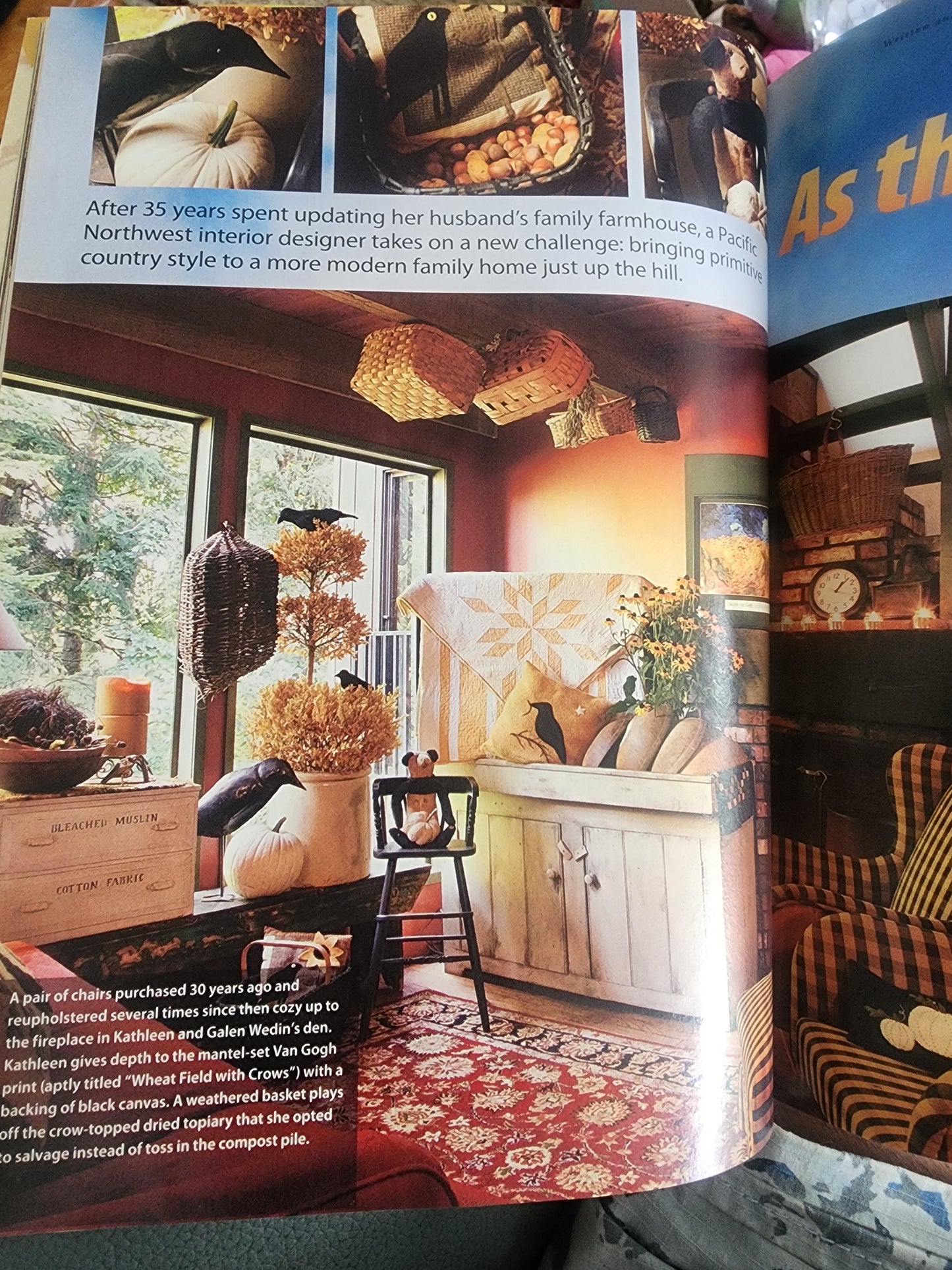 COUNTRY SAMPLER SEPTEMBER2011 Halloween inspired decorating Harvest of Fall idea