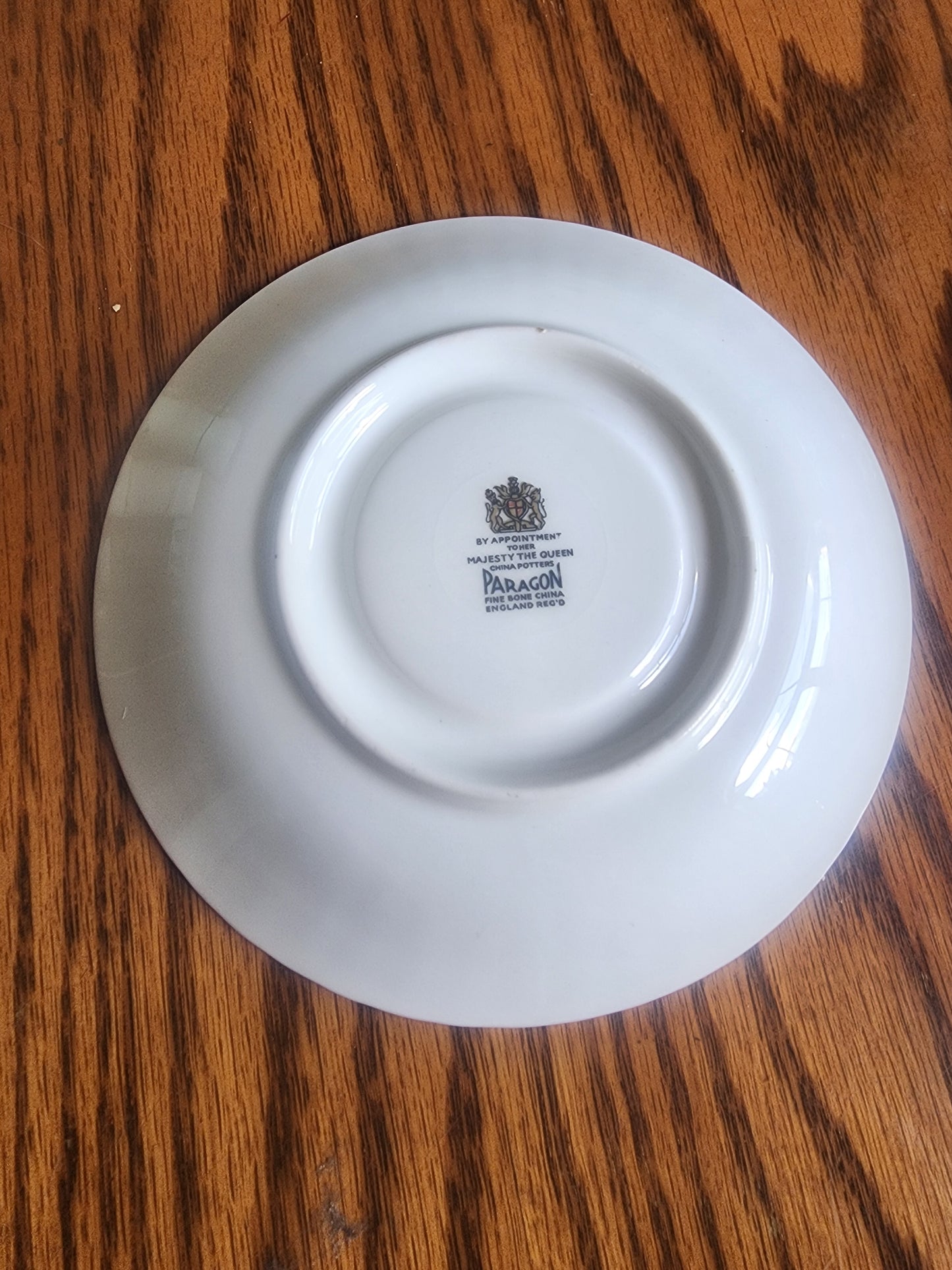 Vintage Paragon Fine Bone China Saucer - Light Pink Fluted Gold Trim - England