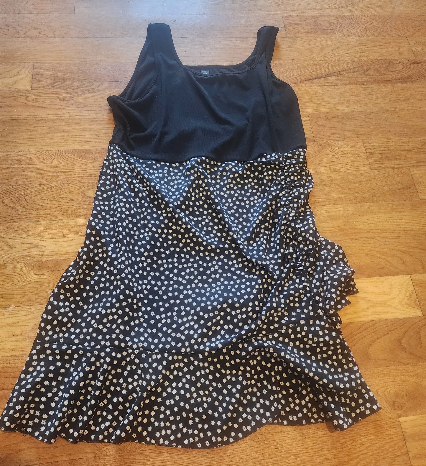 SHEIN Frenchy Women's Small Floral Splicing Ruffle Drawstring Hem Dress Summer size 20