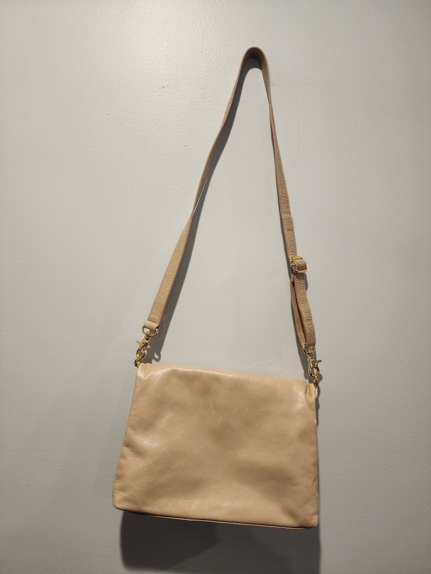 Tory Burch Fold Over Leather Crossbody Bag -