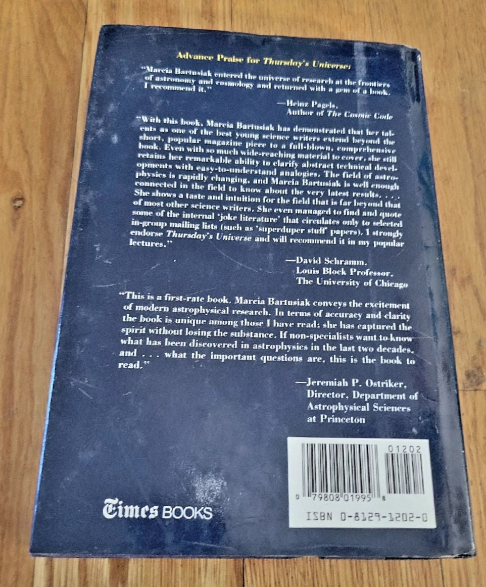 Thursdays's Universe by Marcus Bartusiak, winner of the American Institute of Physics