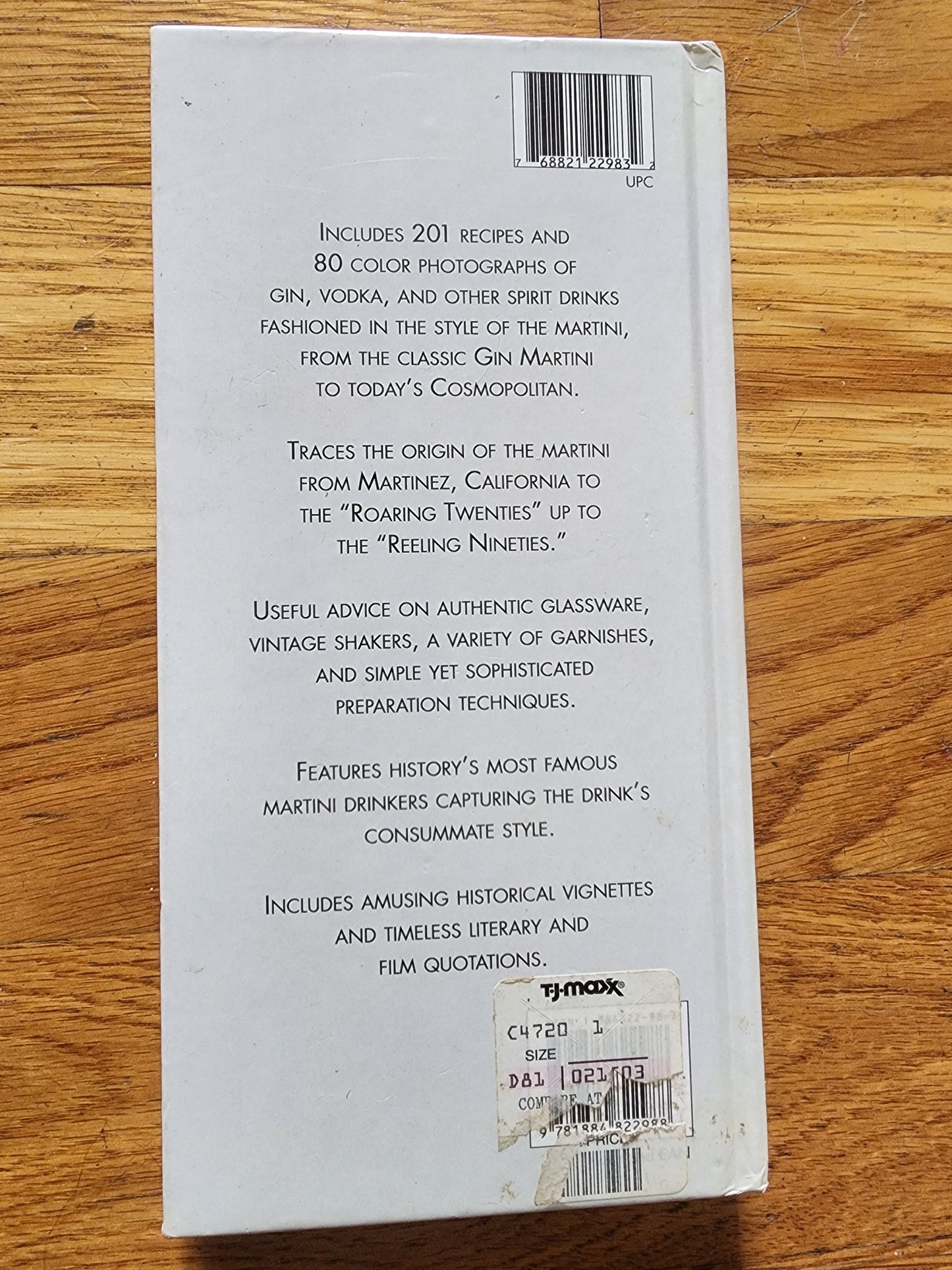 The Martini Book: The First, the Last, the Only True Cocktail Hardcover book by Sally Ann Berk