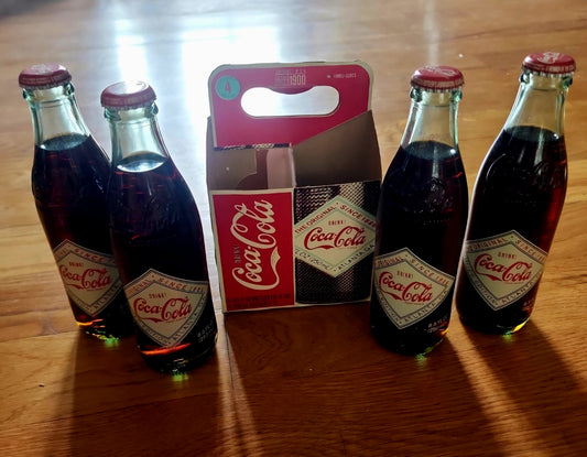 2007 Limited Edition Circa 1900 Atlanta,GA Four Pack of full Coca-Cola Bottles Collector