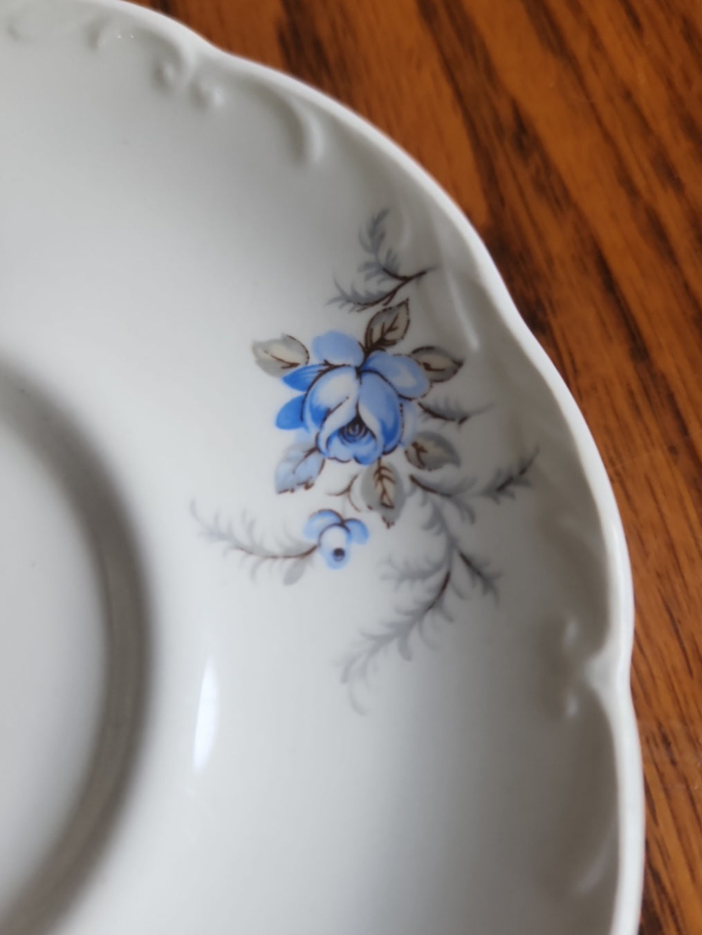 Vintage J & G Meakin Saucer Sterling Colonial Pattern Blue Floral English Ironstone