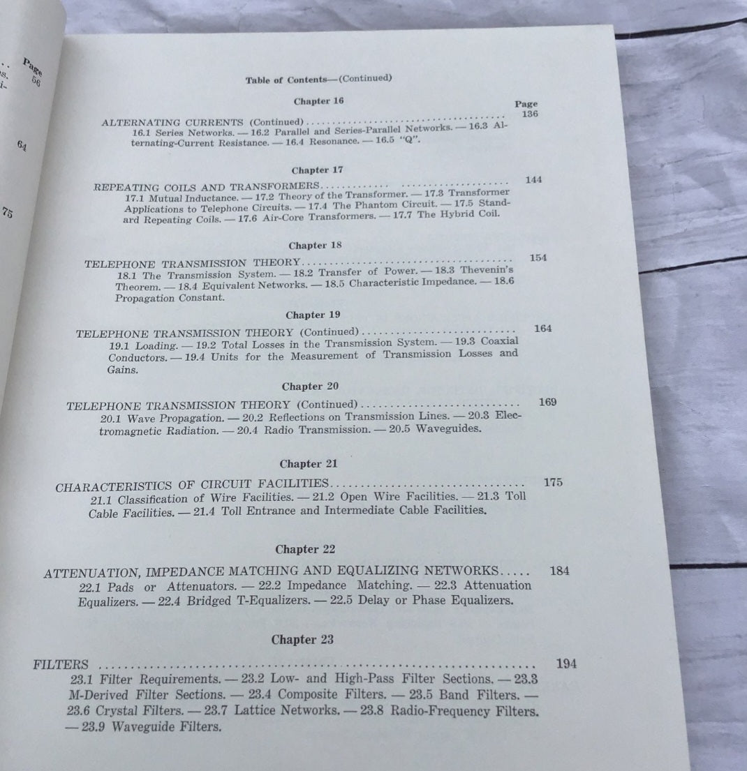 Principles of Electricity applied to Telephone &Telegraph Work 1953