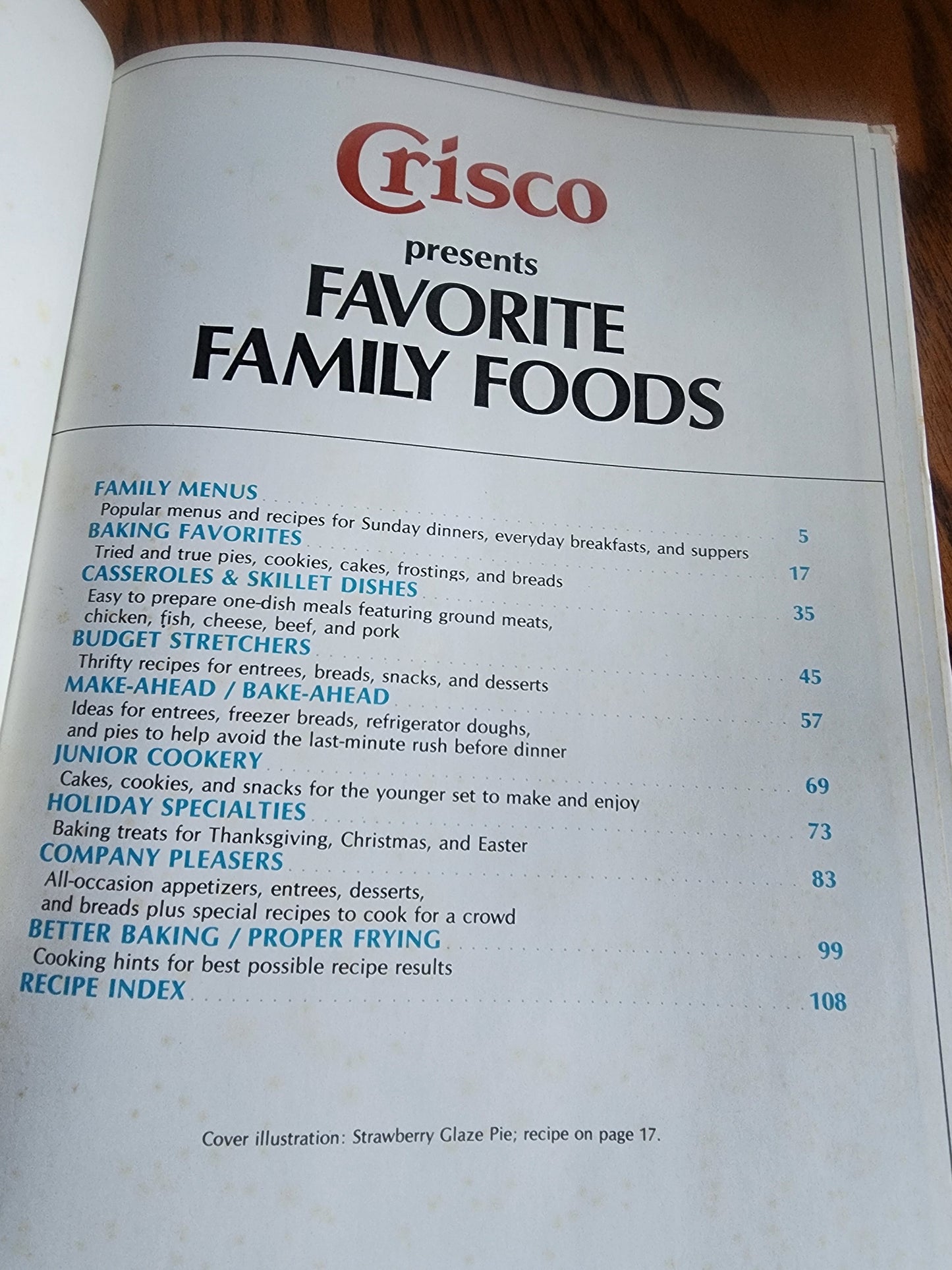 Crisco's Favorite Family Foods Cookbook 1973 Proctor Gamble Hardback Book