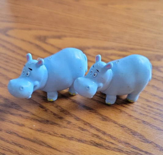 Two precious Blue hippos are from Doley's Noah's ark