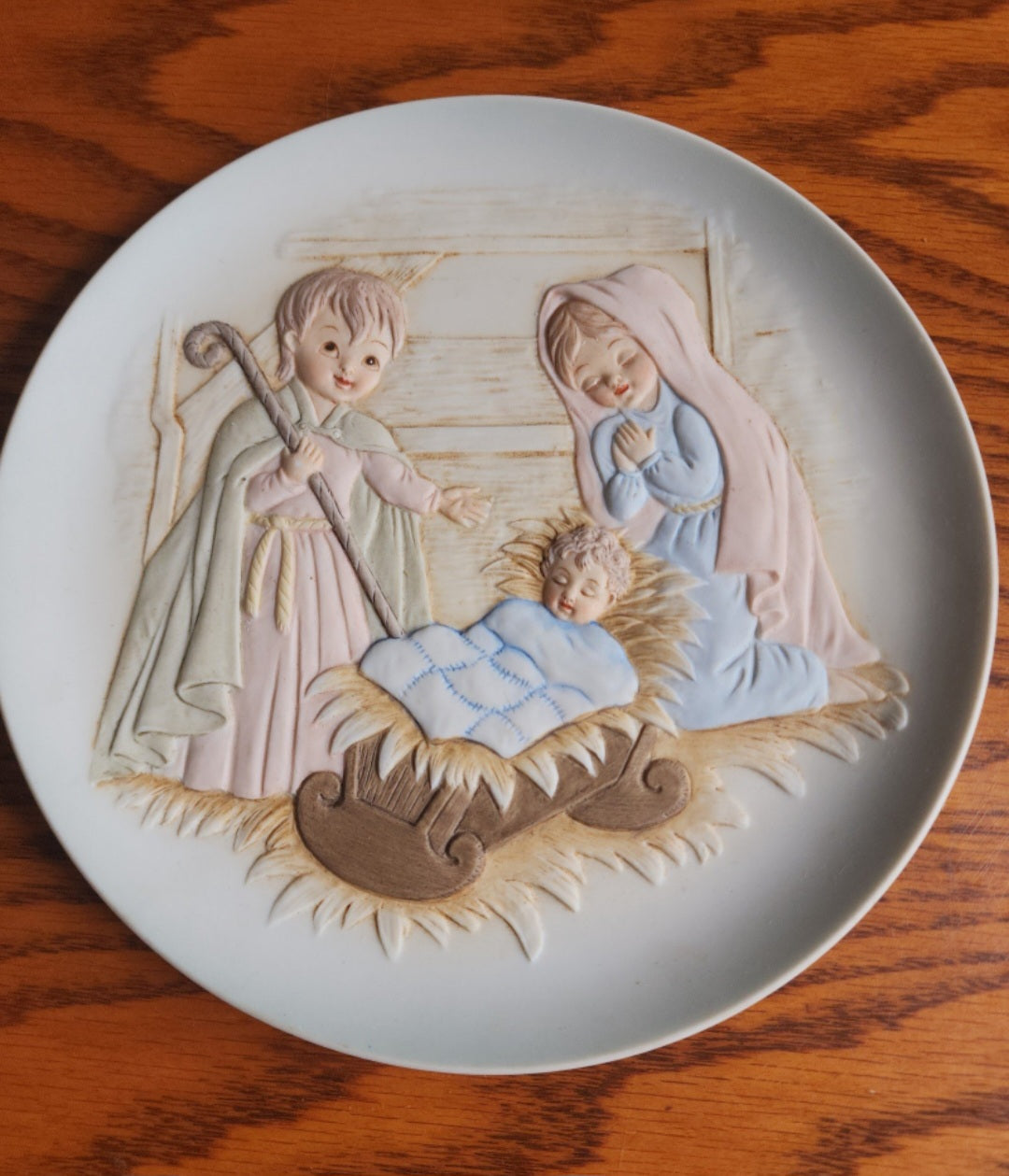 Vintage 1983 Lefton Christopher Collection Nativity Christmas Plate