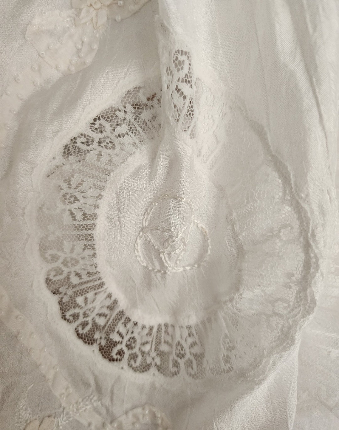 Vintage Heirloom Baby Christening Gown - Intricate Lace & Embroidery (3–6 Months)