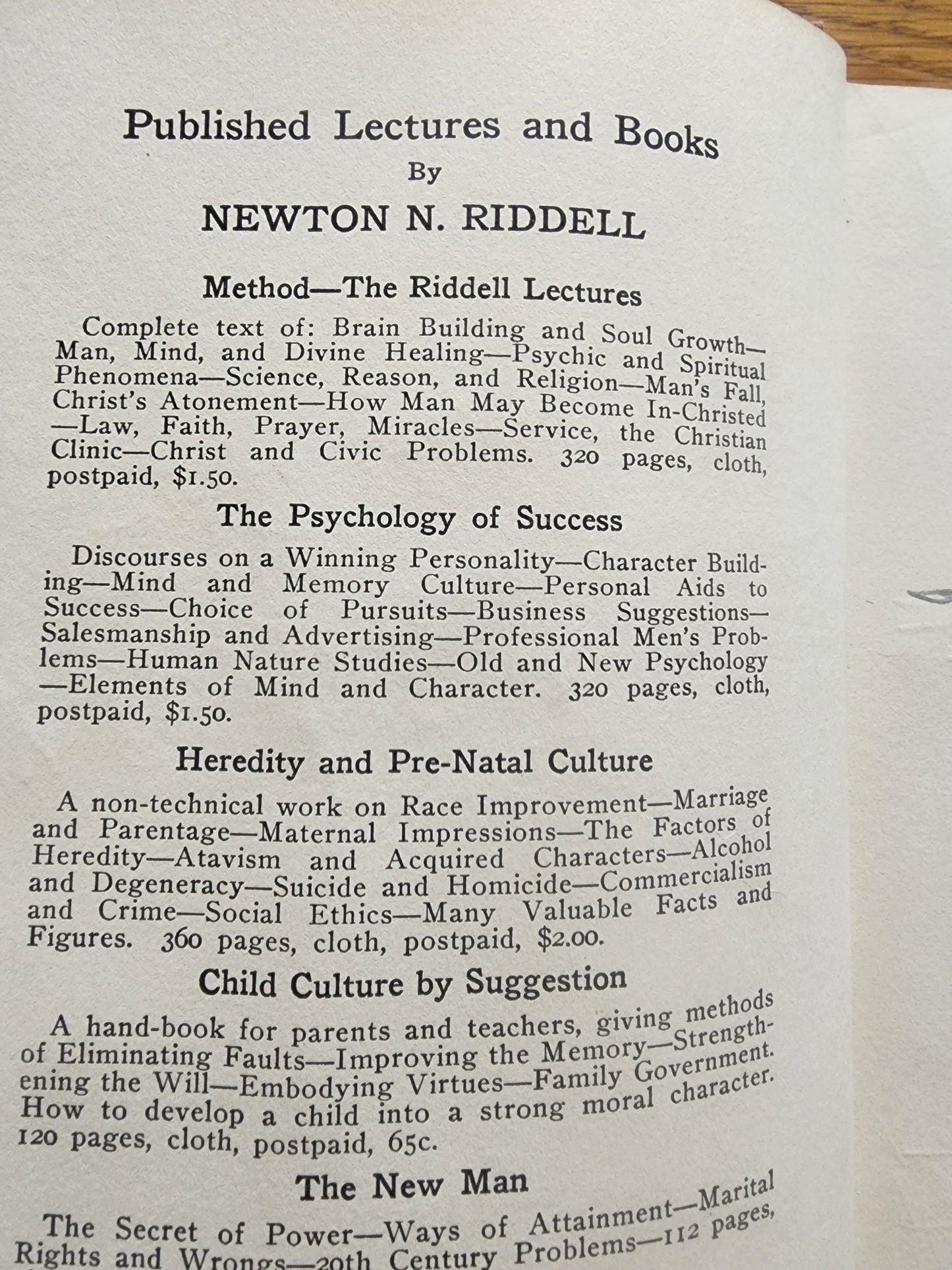 1916 Antique Book METHOD Riddell Lectures Applied Psychology & Vital Christianit