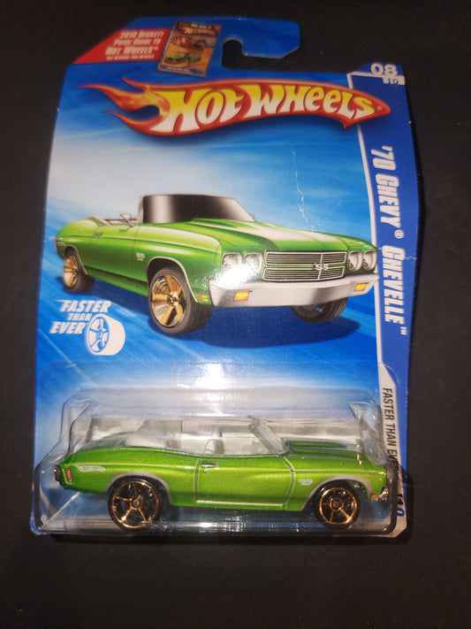 2010 Hot Wheels Faster Than Ever #8/10, '70 Chevy Chevelle, Green, Col. #136/240