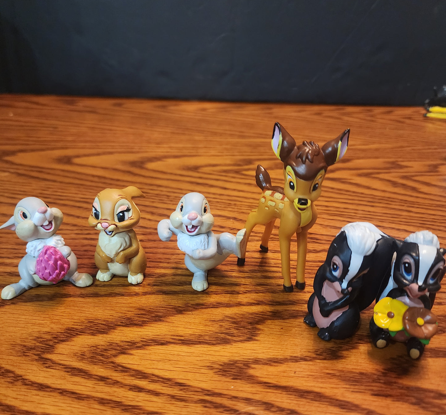 Lot of 6 Vintage 1988 Disney Bambi Thumper Flower Figures