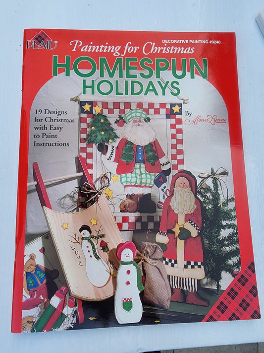 Painting For Christmas Homespun Holidays 19 Designs by Plaid craft paint book