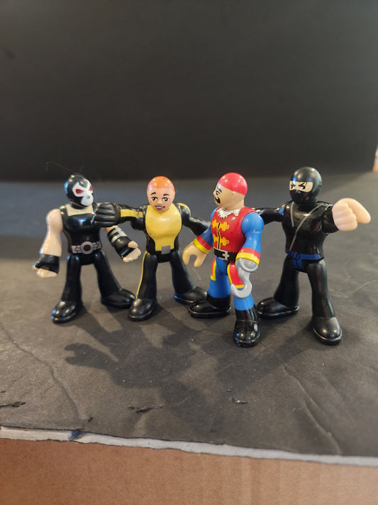 Imaginext Figures Bane, Scuba, Pirate, Ninja set of 4
