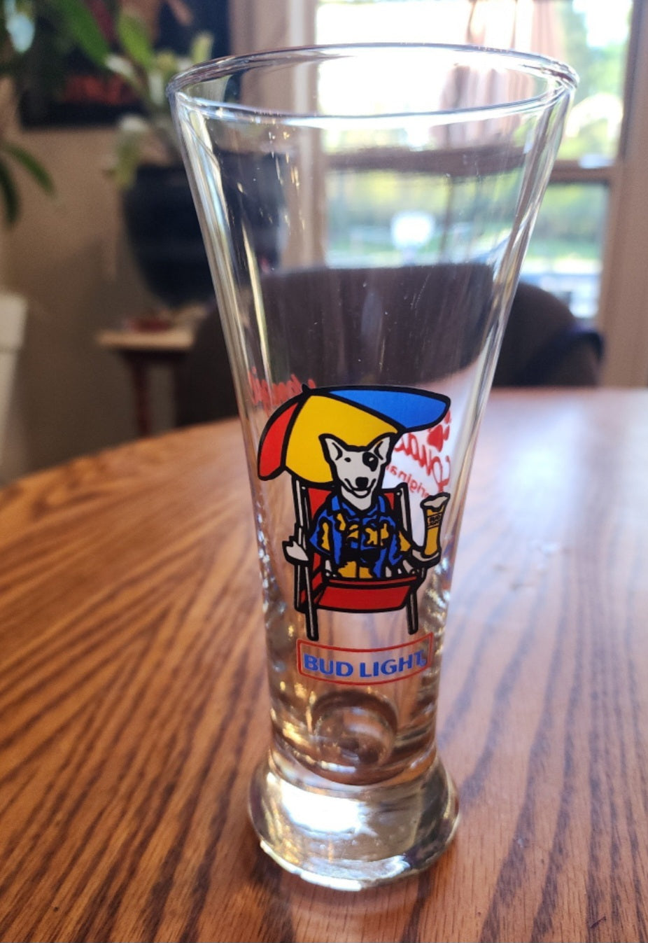 Vintage Beer Glass 1987 Budweiser Spuds McKenzie Party Animal  Bud Light