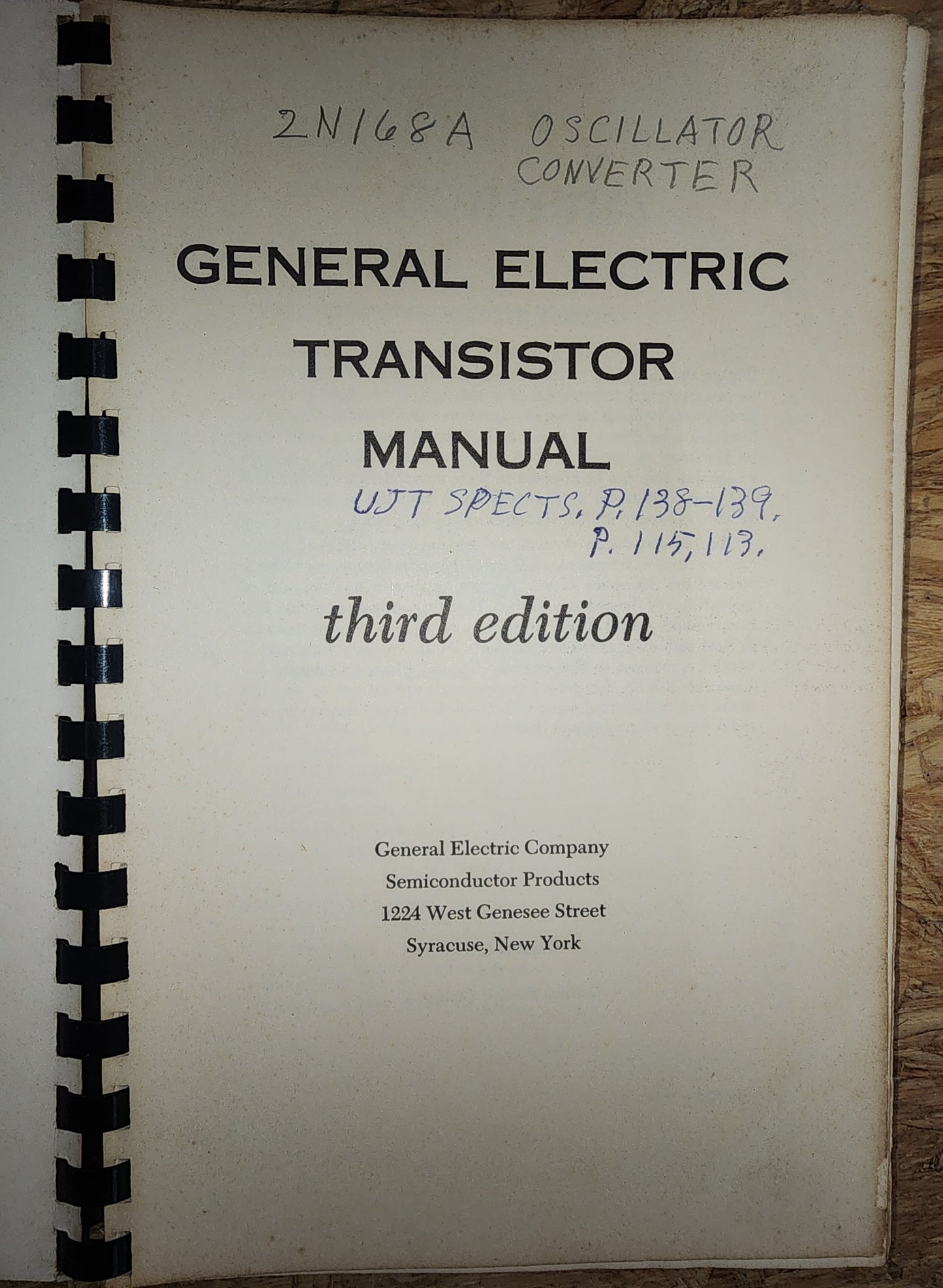 1958 General Electric Transistor Manual - 3rd Edition