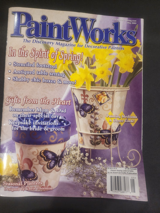 PaintWorks book for May 2003 Spirit of Spring seasonal Planters gifts for mom