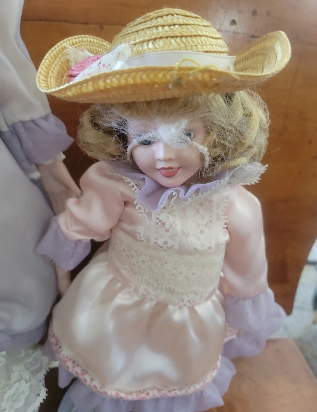 Moments Treasured Porcelain Dolls Mother & Daughter 1989