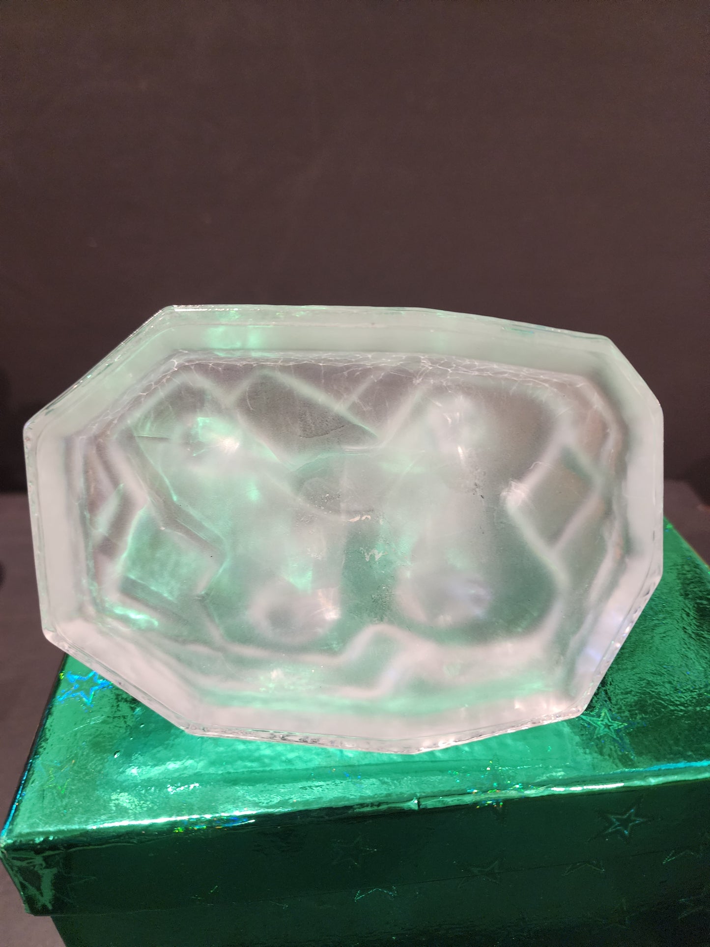 Vintage Cristal D'Arques 24% lead Crystal Polar Bear on Iceberg made in France