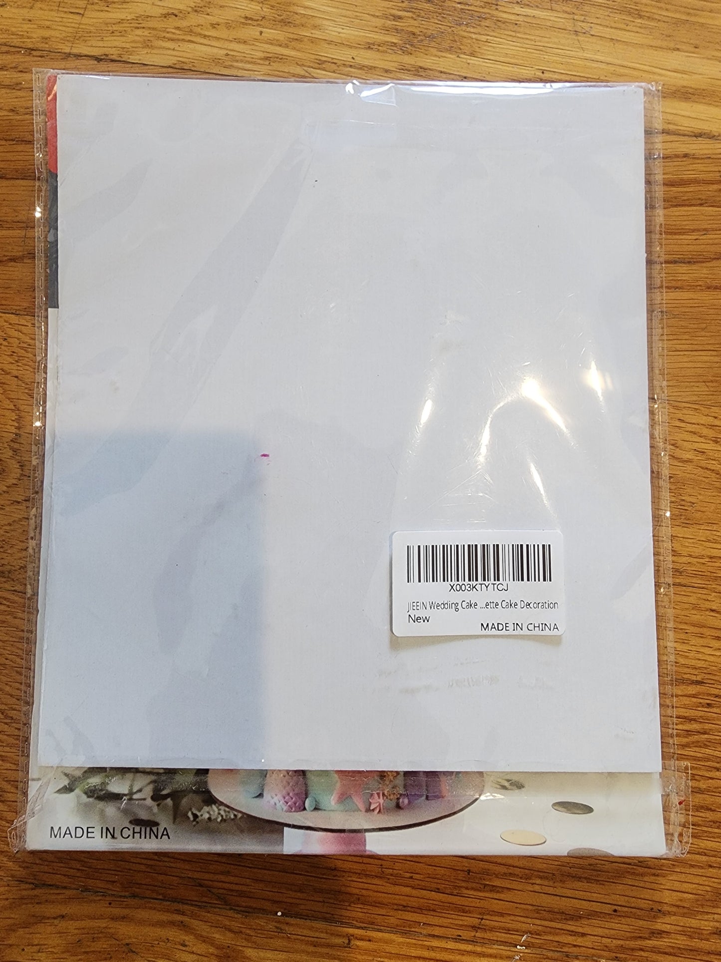 Wedding Cake Topper - Bride Hold Groom with Flowers Besides Two Pet Cats Silhouette Cake Decoration