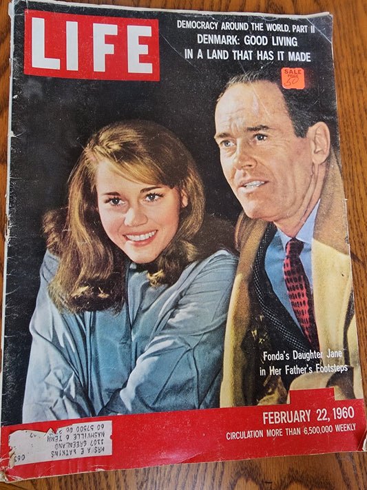 Vtg Life Magazine FEBRUARY 22, 1960 Henry & Jane Fonda GREAT ADS!