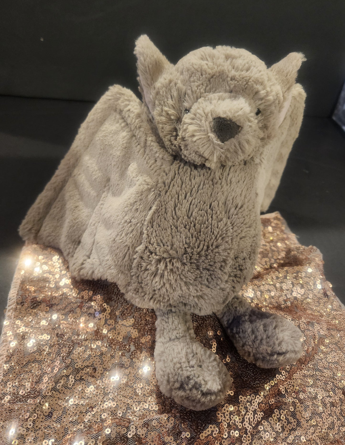 Jellycat Bashful Bat Stuffed Animal, Medium 10 inches - Bat Plush Toy