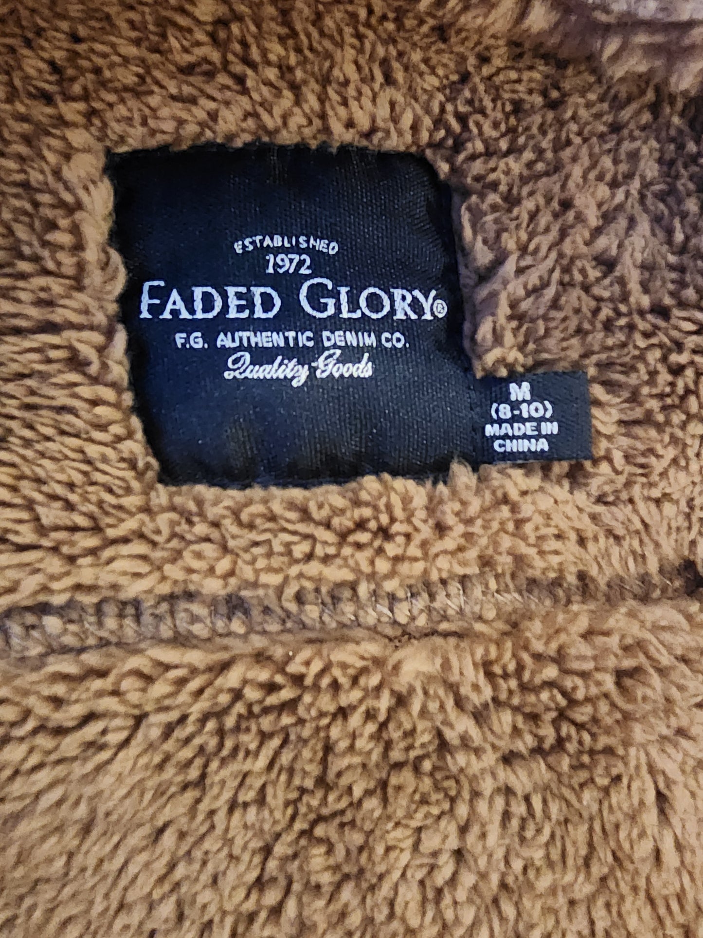 Faded Glory Leopard print  Fleece Jacket M