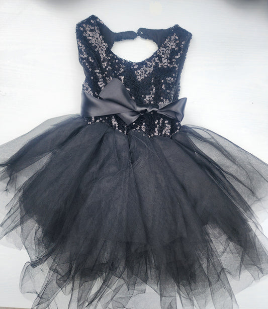 Toddler Kids Girls Baby Princess Dress Sleeveless Sequins Tutu Tulle Dresses 6-9m