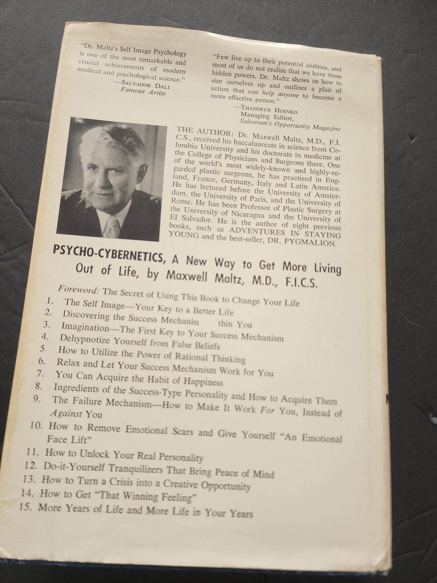 Psycho-Cybernetics by Maxwell Maltz (Hardcover, 1966) Vintage Self-Help Classic