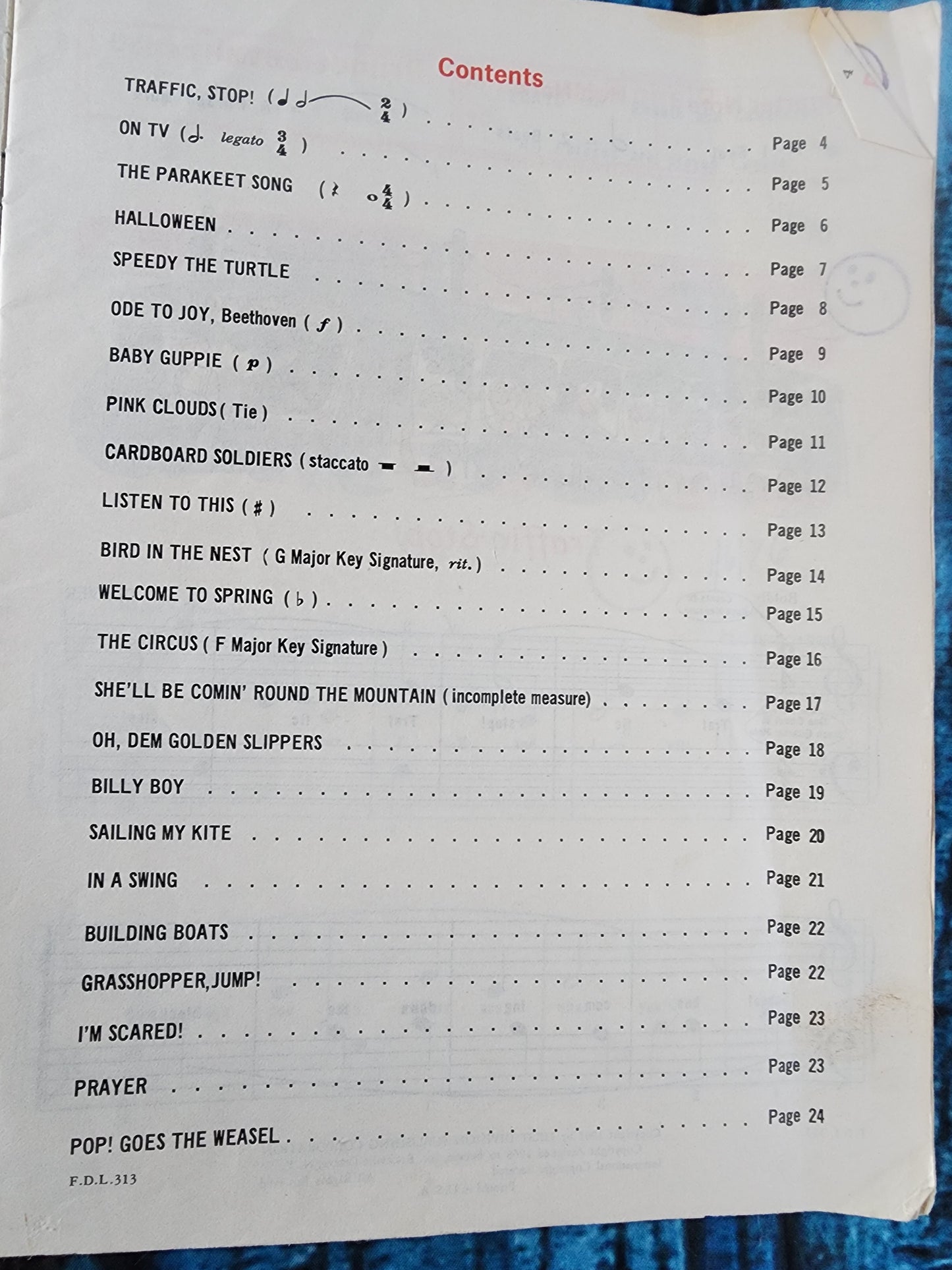 Piano Repertoire David Carr Glover Belwin Sheet Music Book Primer Level  1967