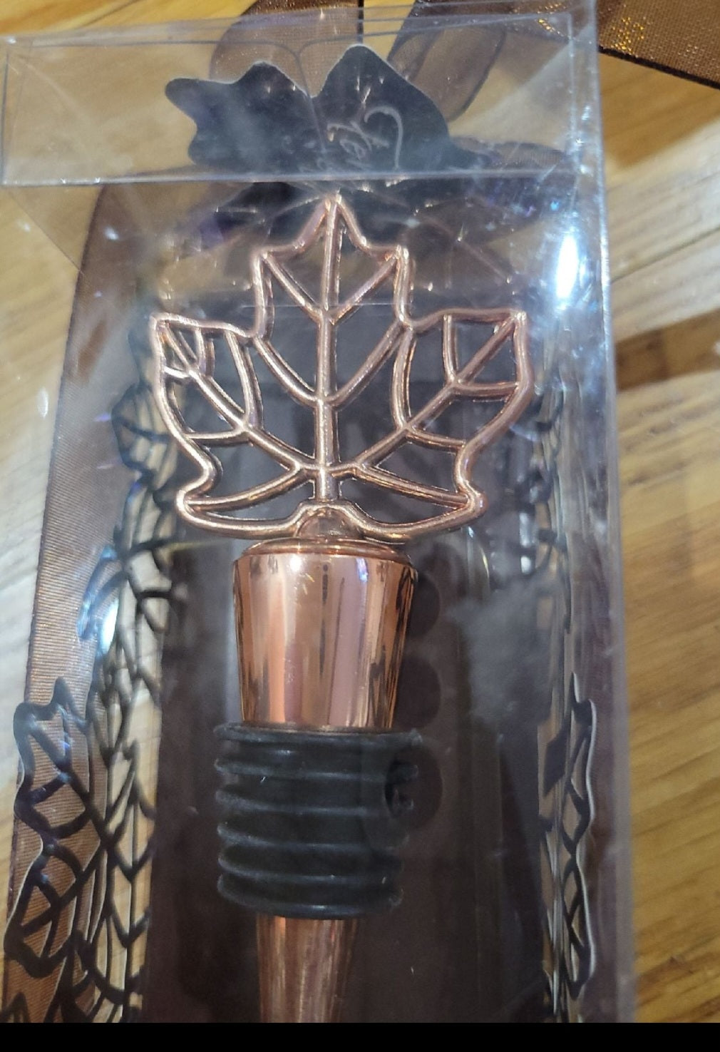 Kate Aspen Fall In Love Maple Leaf Bottle Stopper - New in Box