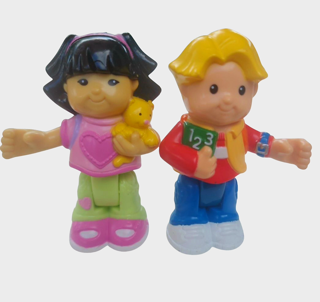 Fisher Price Little People 2 Pcs Lot Figures Eddie and Sonya Lee