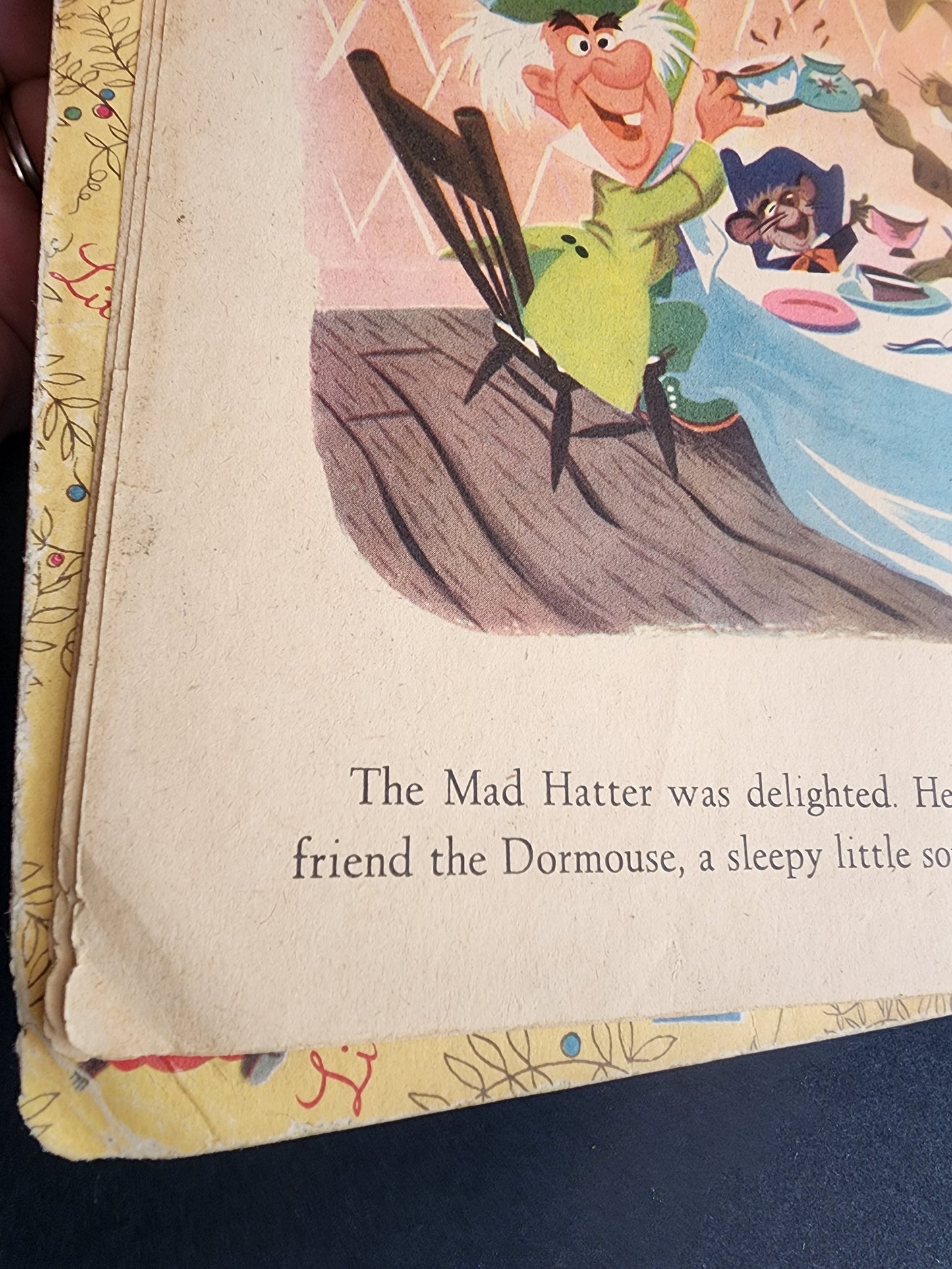 Vintage Mad Hatter's Tea Party from Walt Disney's Alice in Wonderland 1952.