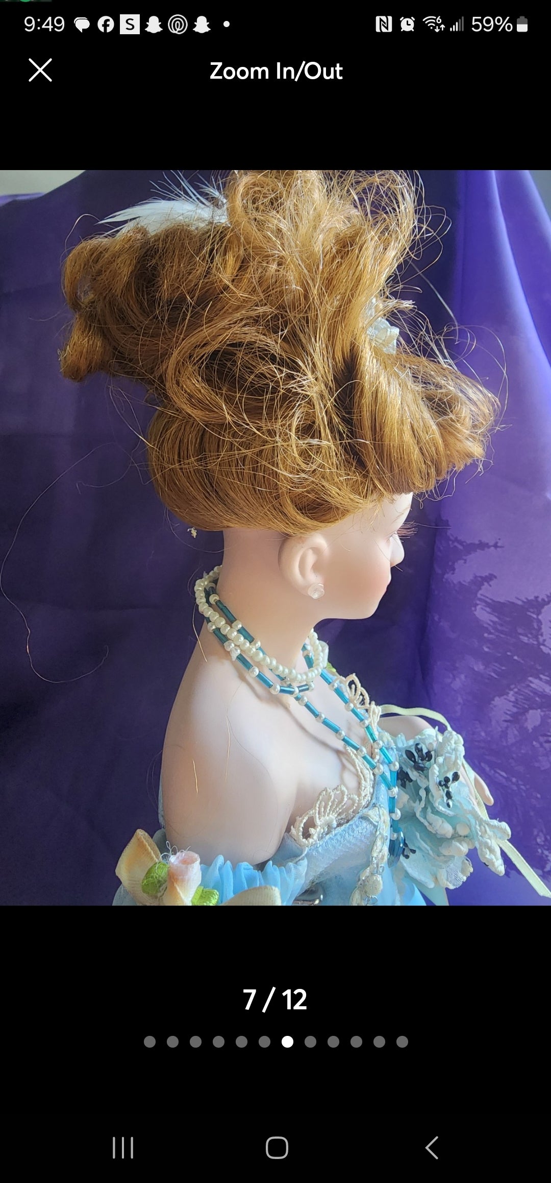 Vintage Porcelain Doll Collectible Memories Gwendolyn Handcrafted Royal Court