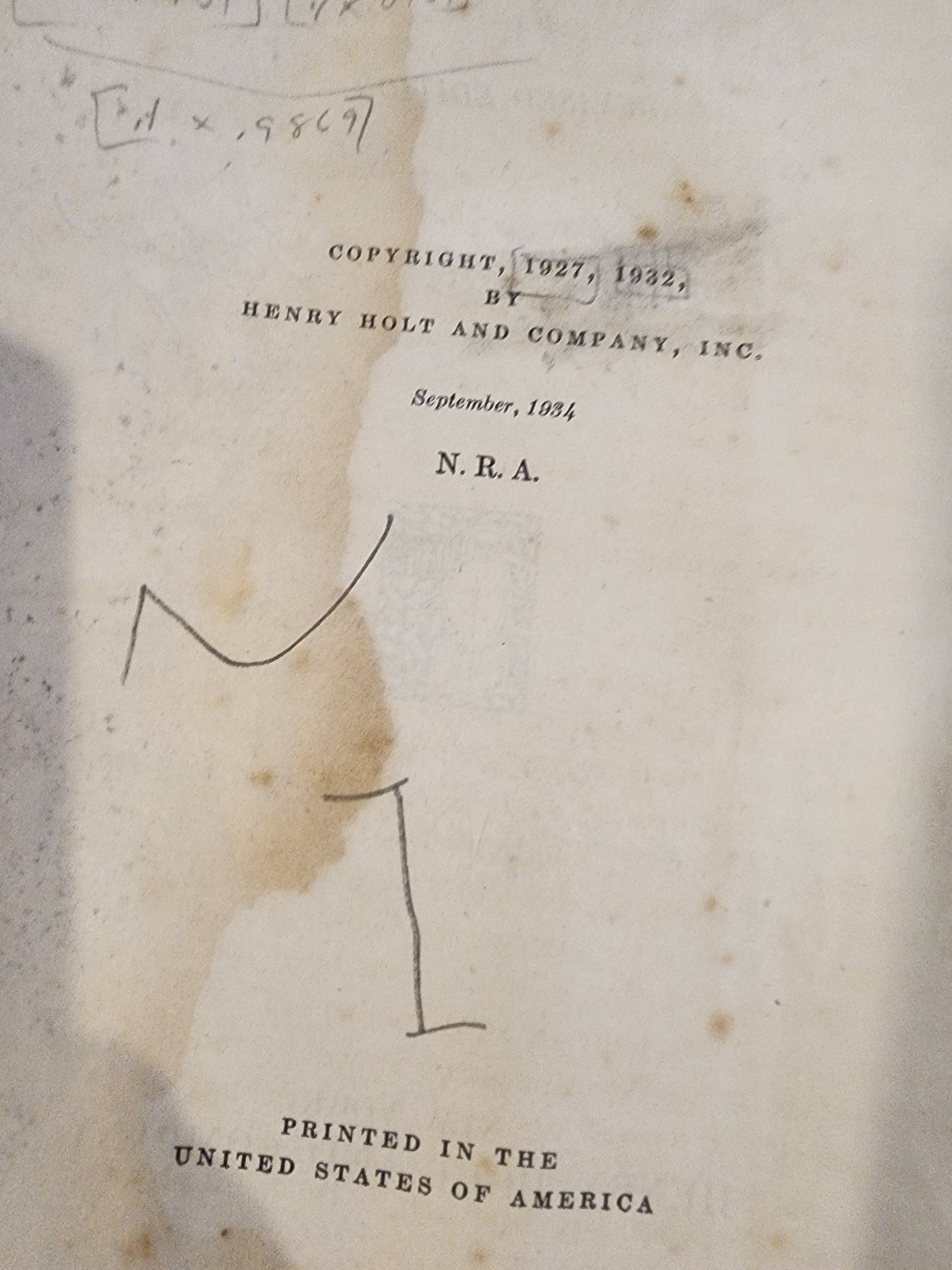 GENERAL CHEMISTRY Leon B. Richardson  [Hardcover] 1932 Textbook