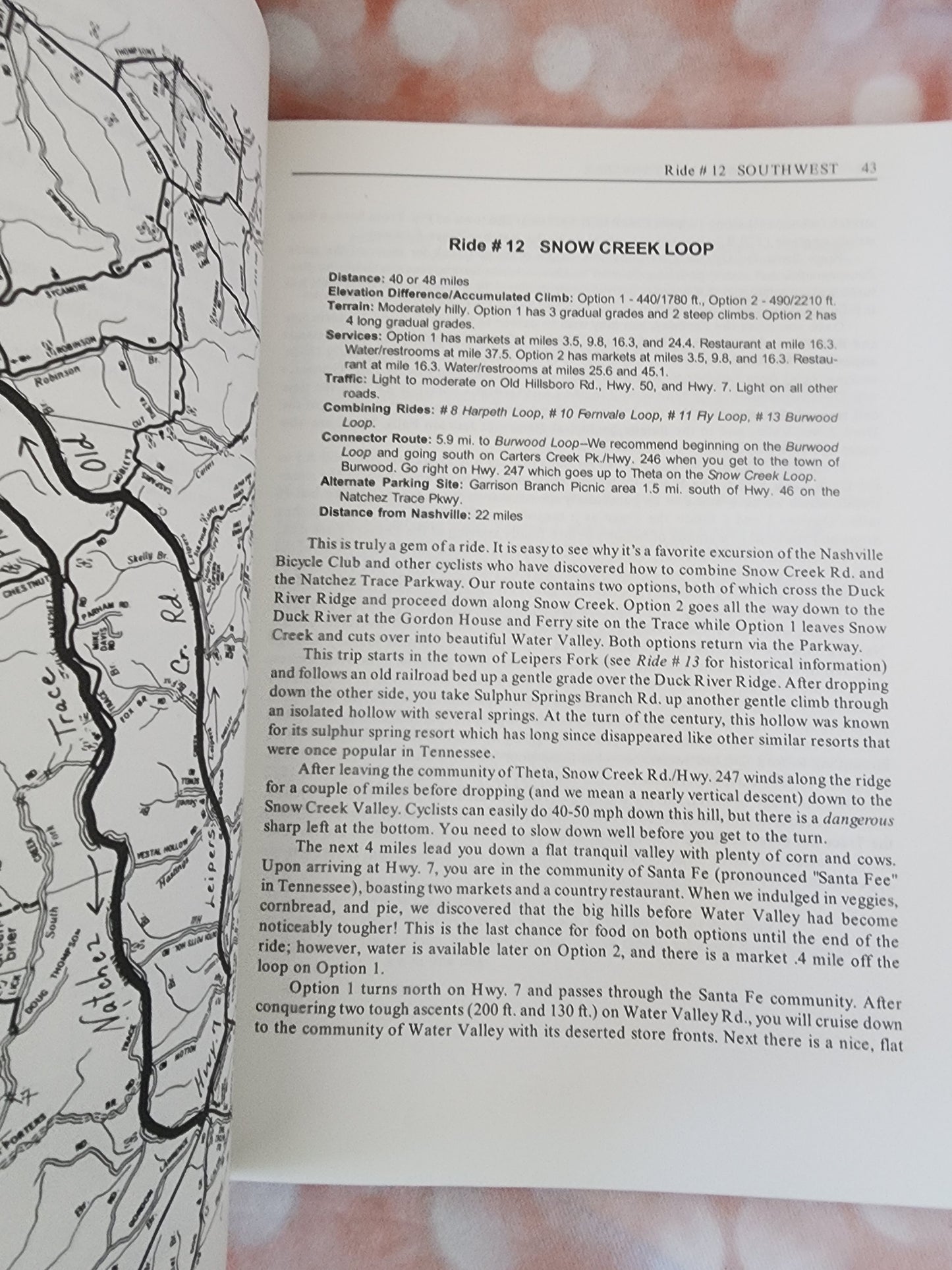 BICYCLING MIDDLE TENNESSEE: A GUIDE TO SCENIC BICYCLE By Ann Richards paperback book