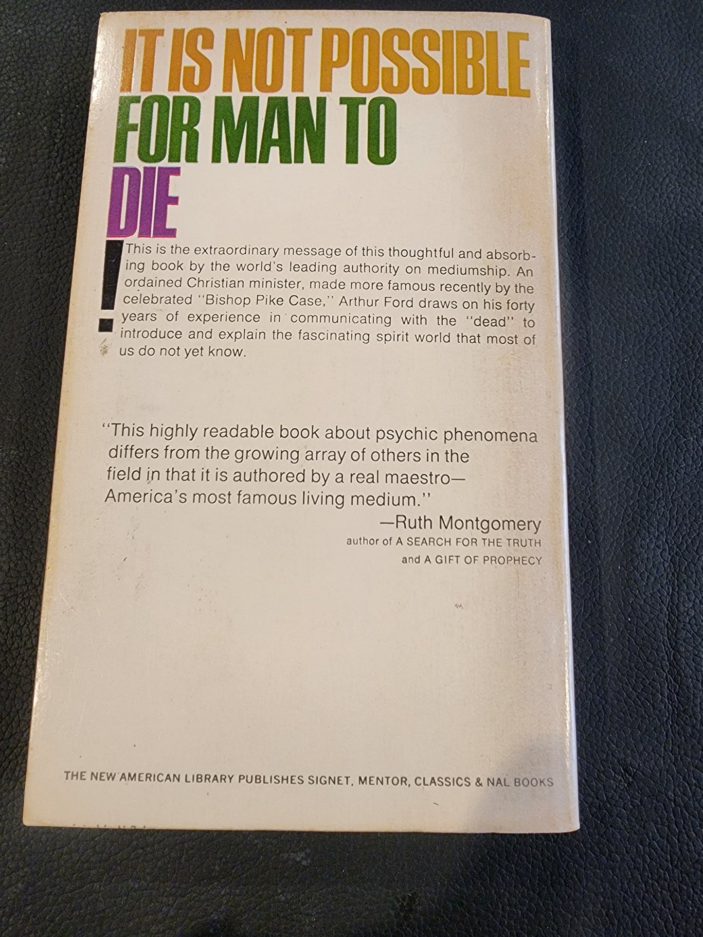 Unknown But Known My Adventure Into the Meditative Dimension 1968 by A. Ford