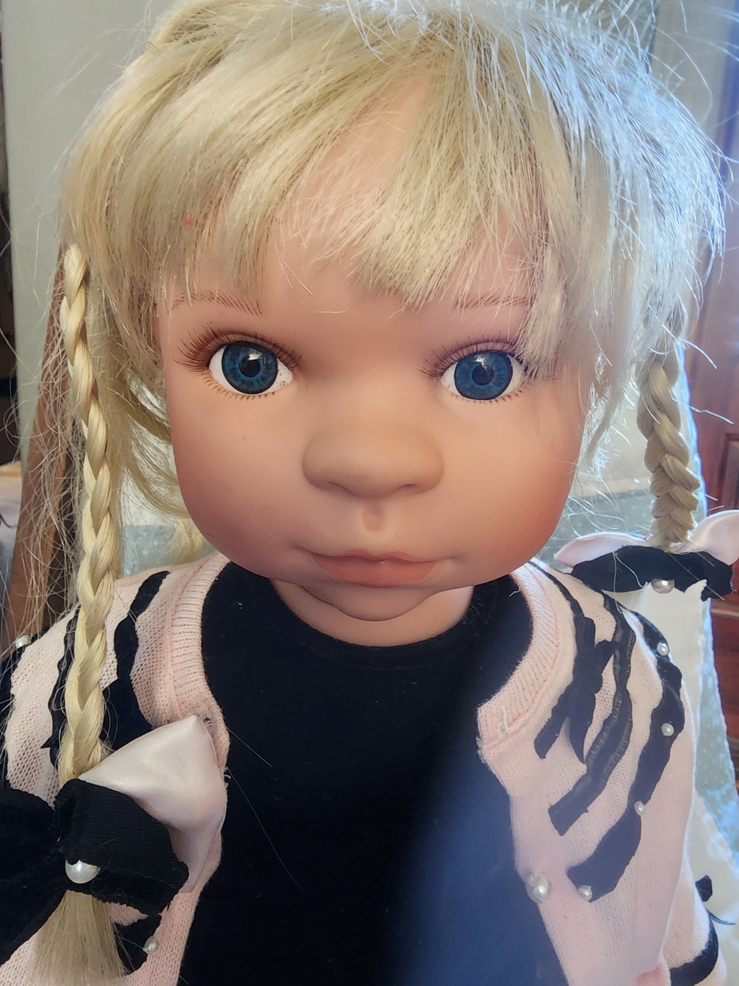 Denise McMillan Vinyl And Cloth 25" Doll AEL 2007 Blonde Hair Blue Eyes