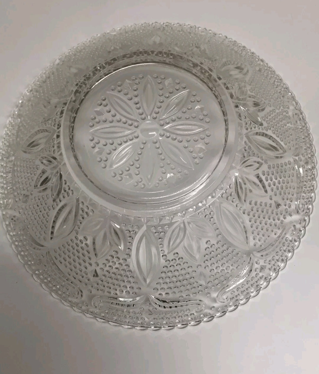 Vintage Crystal Heritage Hobnail Fruit Bowl By Federal Glass Co. 10-1/2" in diameter
