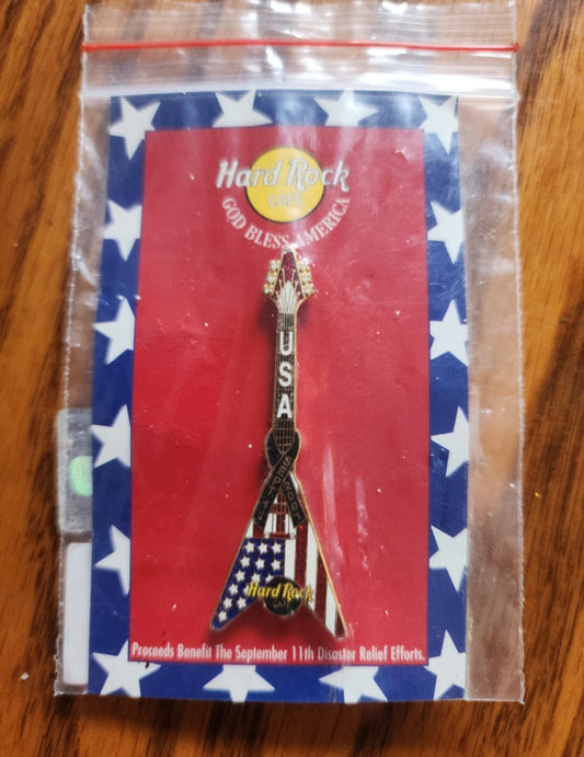 Hard Rock Cafe CHARITY FLAG 9/11/2001 PIN