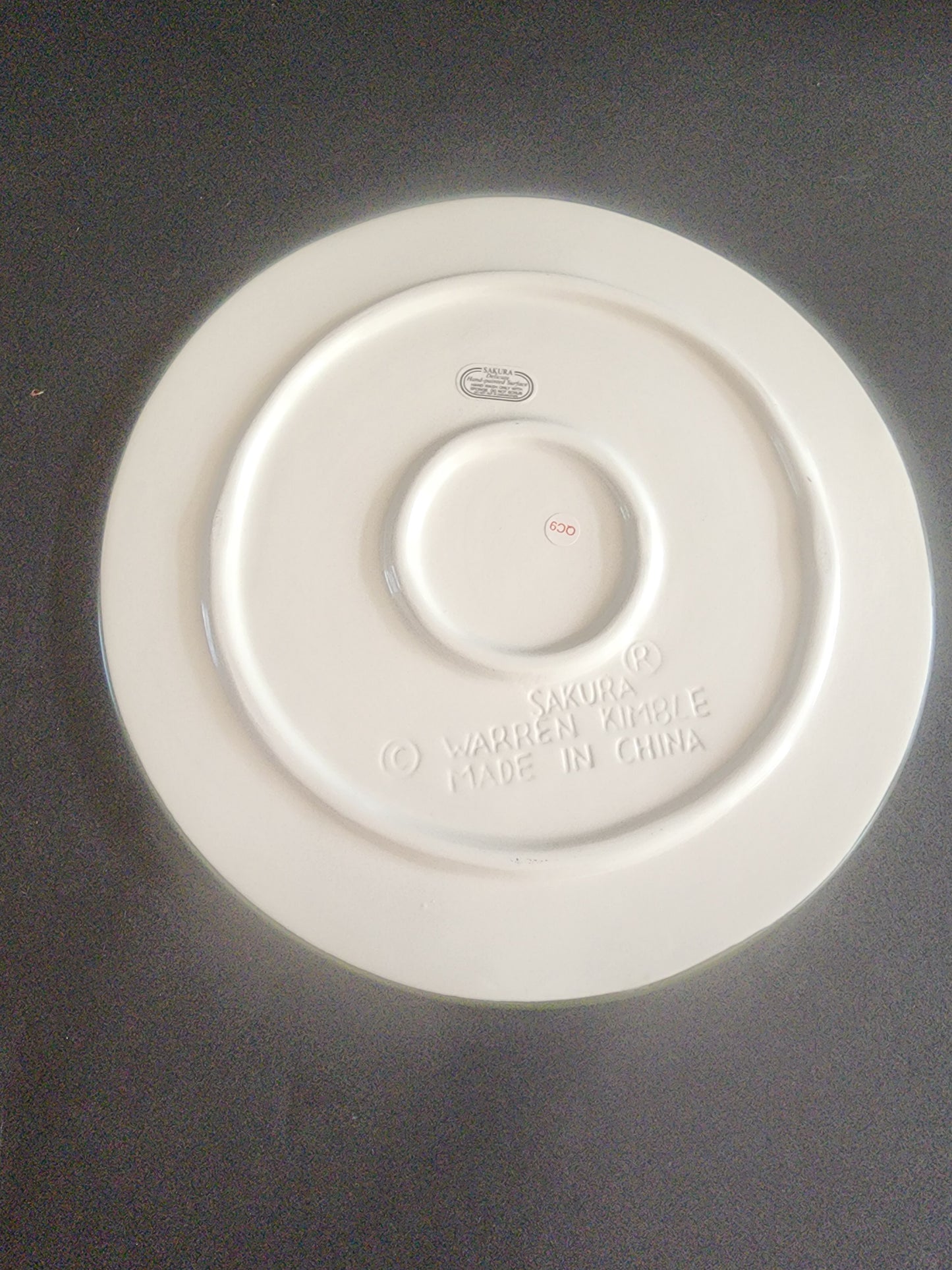 Sakura Warren Kimble Black White Fat Cat Trivet 9.75" Handpainted Stoneware, great for Country Farmhouse